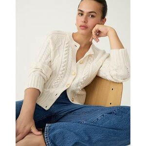 Cream Cable Knit Sweater